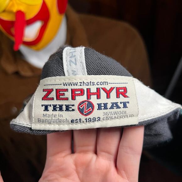 Vintage 90s Oregon College Snapback Hat Gray Teal Duck Mascot NCAA Retro OSFA - Picture 4 of 4